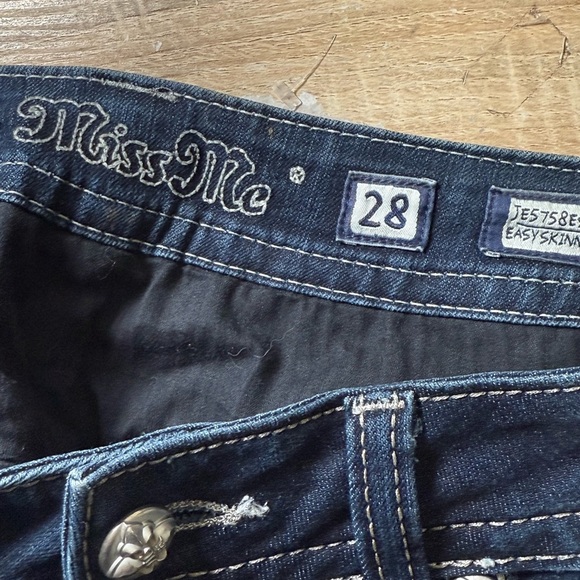 Miss Me Easy Skinny Stretch Jean 28 long rhinestone sequin embellishments - Picture 9 of 9